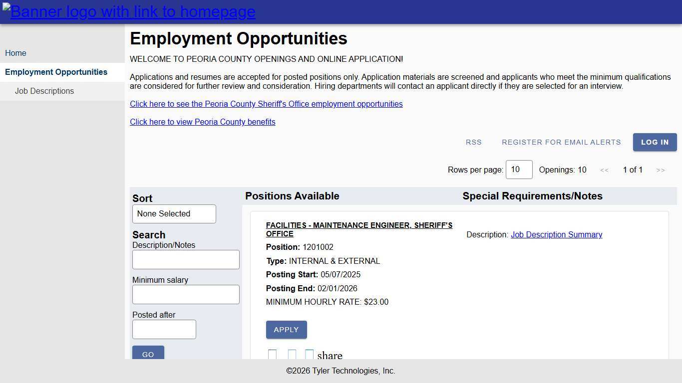 Employment opportunities